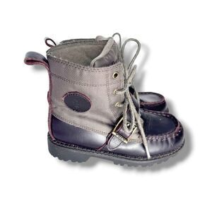 Polo Ralph Lauren Ranger HI II Combat Boots Kid Boy Size 10 Brown Leather